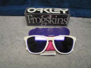 Collector Oakley Frogskins Sunglasses Greg Lutzka White w/ Violet 
