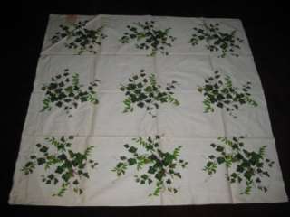 Vintage NEW w Tag WILENDUR Green Ivy TABLECLOTH with Napkins  