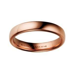 18K Rose Gold 4.5mm Euro Comfort Fit Wedding Band Ring (Sizes 13 1/2 