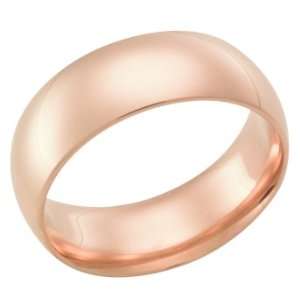  7.0 Millimeters Rose Gold Heavy Wedding Band Ring 18kt Gold 