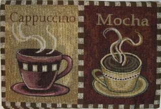 Set of 4 COFFEE CAPPUCCINO MOCHA TAPESTRY PLACEMATS  