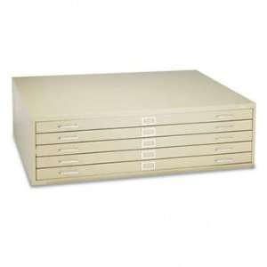 Safco 4998TSR   Five Drawer Steel Flat File, 53 3/8w x 41 3/8d x 16 1 