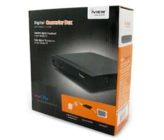   Digital To Analog Converter Box 480i TV Tuner/Receiver +Remote  