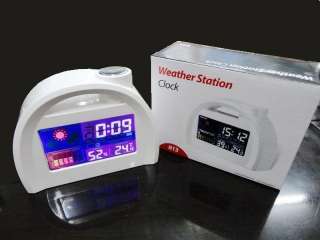  Digital Weather Temperature LED LCD Snooze Station Calendar Clock 813