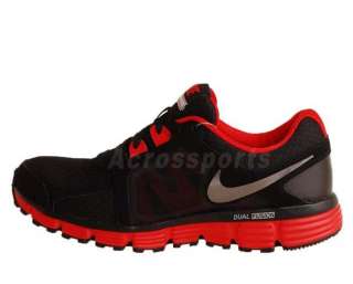 Nike Dual Fusion ST 2 Black Grey Red 2011 New Mens Running Shoes 