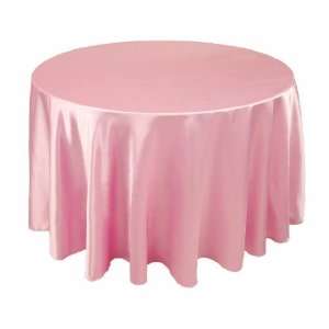  108 inch Round Satin Pink Tablecloth (10 Pack) Everything 
