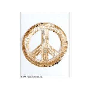  Plaid(R) Sparkly Sequins Iron On Transfers Peace Sign 