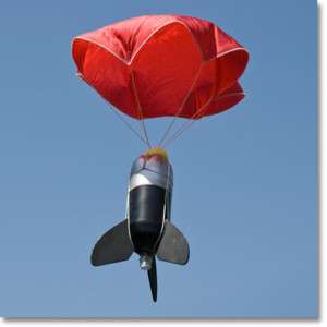 Water Rocket 24 Red 6 Sided Rip Stop Nylon Parachute  