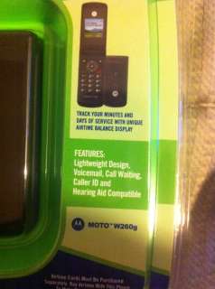 Motorola Moto W260g TracFone Cellular Prepaid Phone New Sealed 