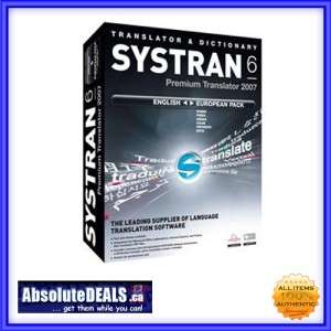 NEW,SYSTRAN 6 PREMIUM TRANSLATOR 2007 EUROPEAN PACK, $949  