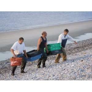  Fisherman Carrying Fish up Shingle Beach, Le Hourdel, Cote 