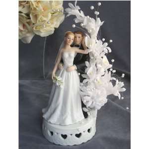  Porcelain Calla Lily Arch Wedding Cake Toppers