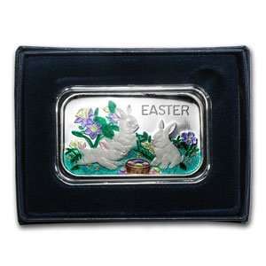  1 oz Easter Enameled Silver Bar (w/Box & Capsule 