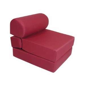   Burgundy Jr. Twin Foam Sleeper Chair (Poly Cotton)