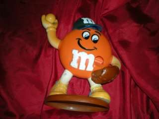 ORANGE M & MS COLLECTIBLE BLUE HAT CANDY DISPENSER  