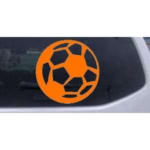  Orange 16in X 16.0in    Soccer Ball Sports Car Window Wall 