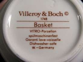 Villeroy and Boch BASKET Coffee Mug Cup #1160 Fruit Basket Green 