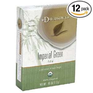 Davidsons Tea Imperial Green, 8 Count Tea Bags (Pack of 12)  