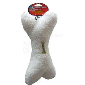 Fleece Bone 12 inch Dog Toy with Squeaker