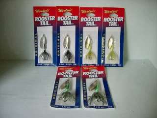 New 6 Assorted Rooster Tails Wordens Spinnerbaits LotA  