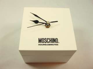 Moschino Hours Minutes Breakfast silver red watch Box  