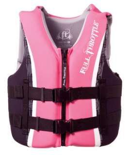 ladies large neoprene flex back ski jacket vest pink