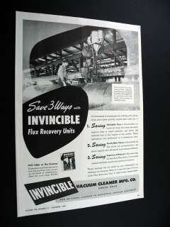 Invincible Vacuum Cleaner Flux recovery unit 1950 Ad  