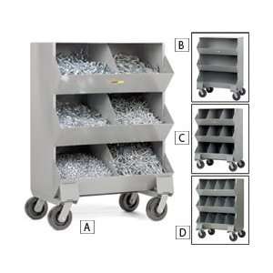 LITTLE GIANT Mobile Storage Bins   Gray  Industrial 