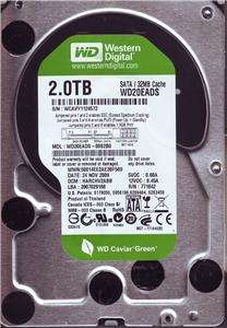 WESTERN DIGITAL CAVIAR GREEN 2TB SATA WD20EADS 00S2B0 HARCHV2ABB 