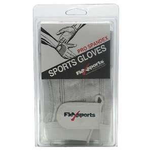  Pro Spandex Sport Gloves White 1 Large