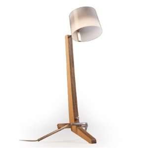   Table Lamp Finish Oiled Walnut, Color White Linen