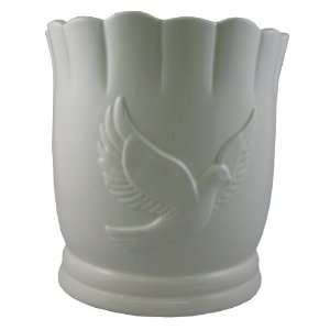    Napco White Ceramic 7 Inch Tall Dove Planter Patio, Lawn & Garden