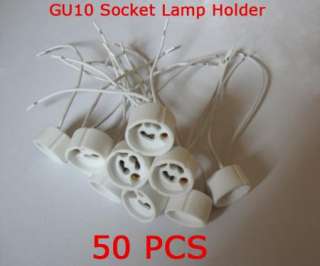 50 GU10 Socket Lamp Holder base Ceramic Wire Connector  