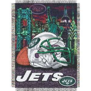  New York Jets Throw   Woven Tapestry