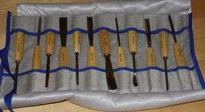 PFEIL SWISS MADE 12 PC. CARVING SET WITH PFEIL TOOL ROLL/POUCH  