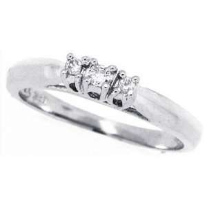 com 0.09ct Round Cut Diamond Engagement Anniversary Three Stone Ring 