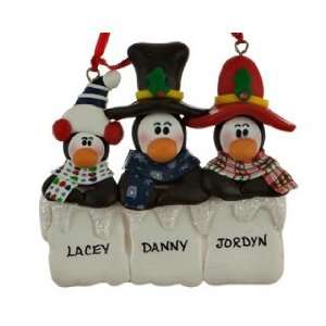  Personalized Ice Cube Penguin Family of 3 Christmas 