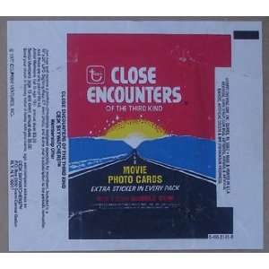CLOSE ENCOUNTERS TOPPS BUBBLE GUM CARD WAX WRAPPER 1979 Zoom Enlarge 
