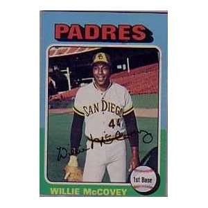 1975 Topps Card #450 Willie McCovey Padres (Light Bubble Gum Stained 