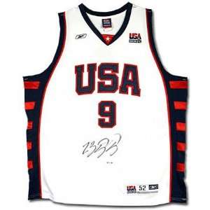   James Autographed Team USA White Authentic Jersey