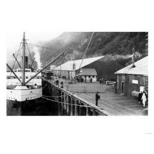  Pass Wharf with Steamers Skagway, AK Photograph   Skagway, AK Travel 