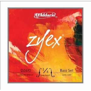  10 Zyex Upright Bass 3/4 Scale Medium Tension Sets 