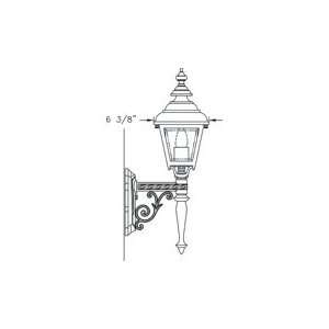  Lantern B2475VCP Plymouth Small 1 Light Outdoor Wall Light in Verde 