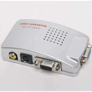  VGA To AV PC TV RCA S Video Video Signal Adapter Converter 