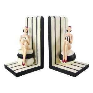  Vintage Look Pin up Model Decorative Bookends Pinup