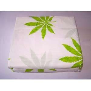 Marijuana Leaf Weed Pot Cannibis Leaf on White Background Sheet Set 
